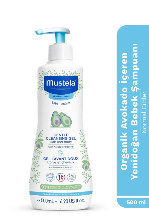 Mustela Gentle Cleansing Gel 500 ml Yenidoğan Bebek Şampuanı - 1
