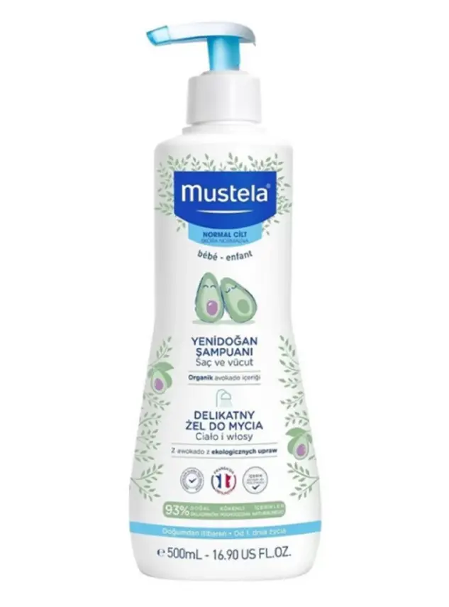 Mustela Gentle Cleansing Gel 500 ml Yenidoğan Bebek Şampuanı - 2
