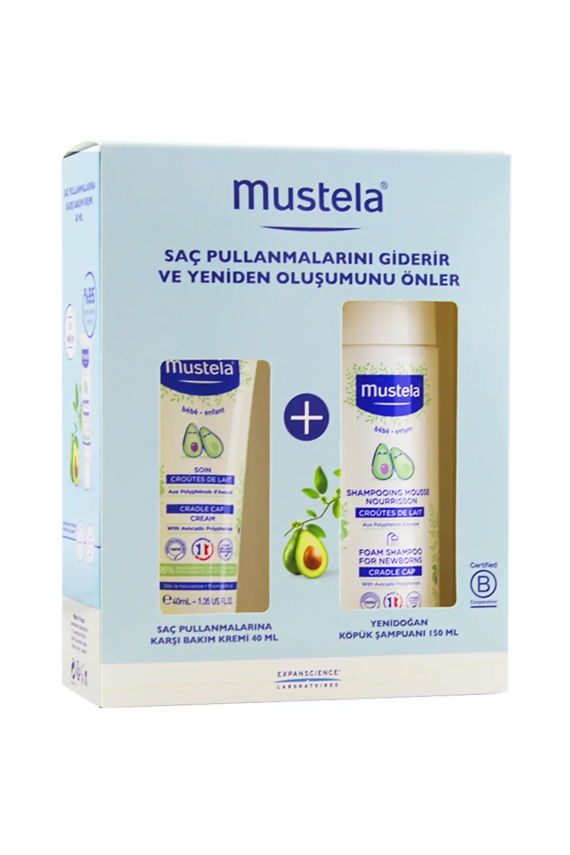Mustela Saç Pullanma Bakım Seti ( Pullanma Bakım Kremi 40ml + Köpük Şampuan 150ml ) - 1
