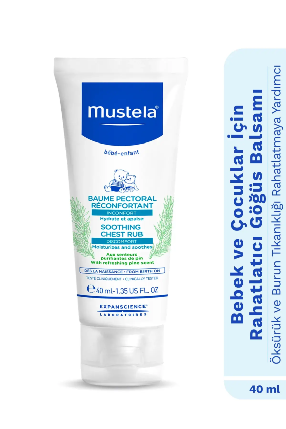 Mustela Soothing Chest Rub 40ml Rahatlatıcı Göğüs Balsamı - 1