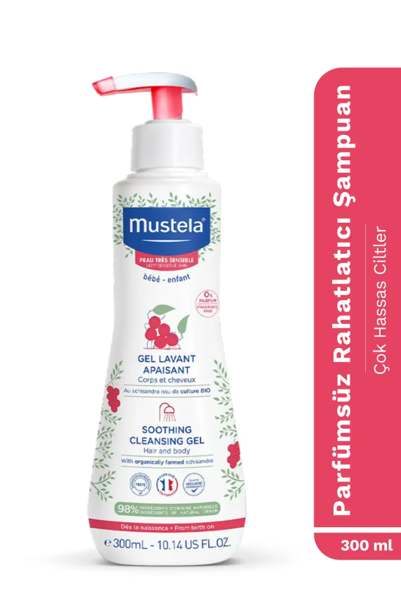 Mustela Soothing Cleansing Gel 300 ml Çok Hassas Ciltler İçin Temizleme Jeli - 1