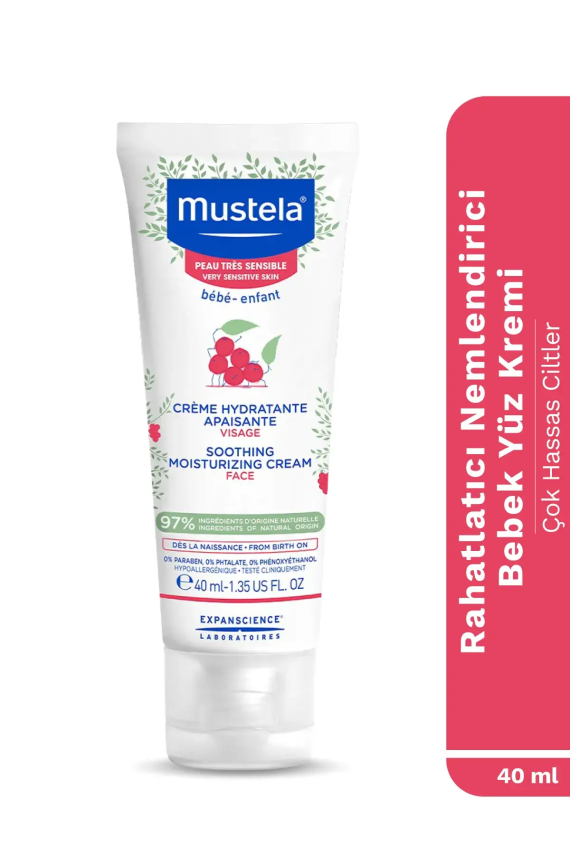 Mustela Soothing Moisturizing Cream 40 ml Çok Hassas Ciltler İçin Nemlendirici - 1