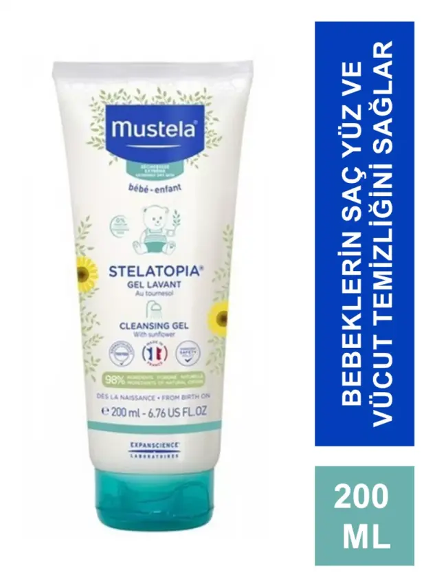 Outlet - Mustela Stelatopia Cleansing Gel Şampuan 200 ml - 1