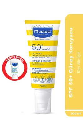 Mustela Very High Protection Sun Lotion Spf50 200ml - Vücut Losyonu 100ml Hediye - - Mustela