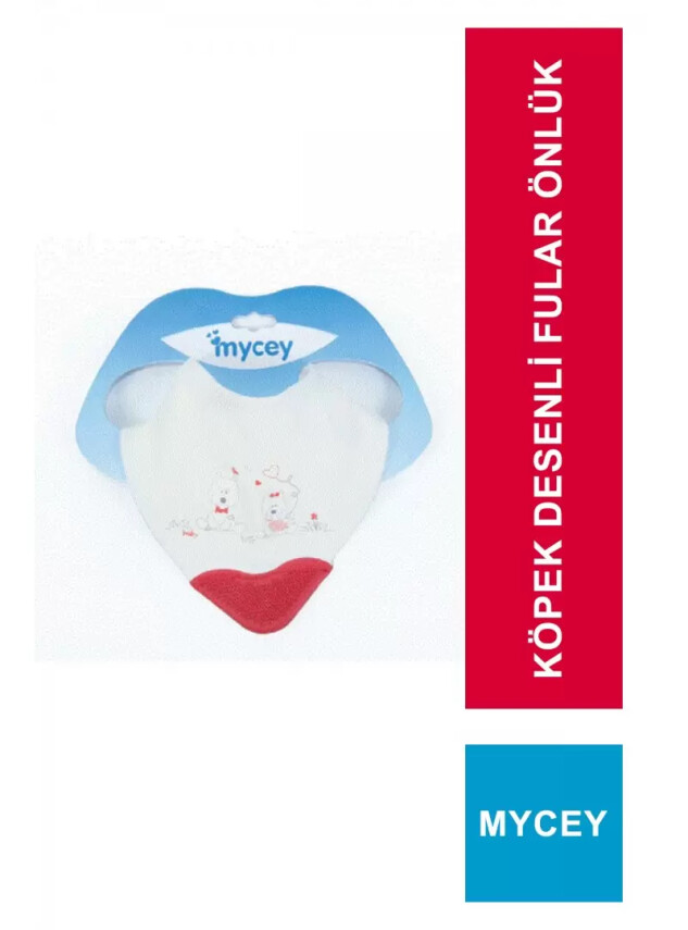 Mycey Diş Kaşıyıcılı Fular Önlük - Köpek Aşkı - Mycey