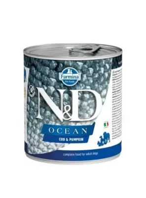 N&D Ocean Codfısh & Pumpkın - Morina Balığı & Balkabağı Köpek Konserve 285 Gr - N&D