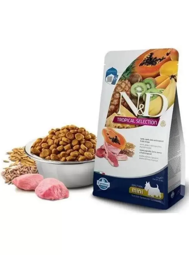 N&D Tropical Selection Kuzu Etli ve Tropikal Meyveli Mini Irk Yetişkin Köpek Maması 1,5kg - 1