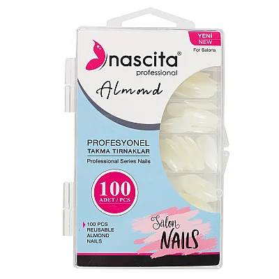 Nascita Almond Kutulu Takma Tırnak 100’lü Set -NASNAIL00166 - Nascita