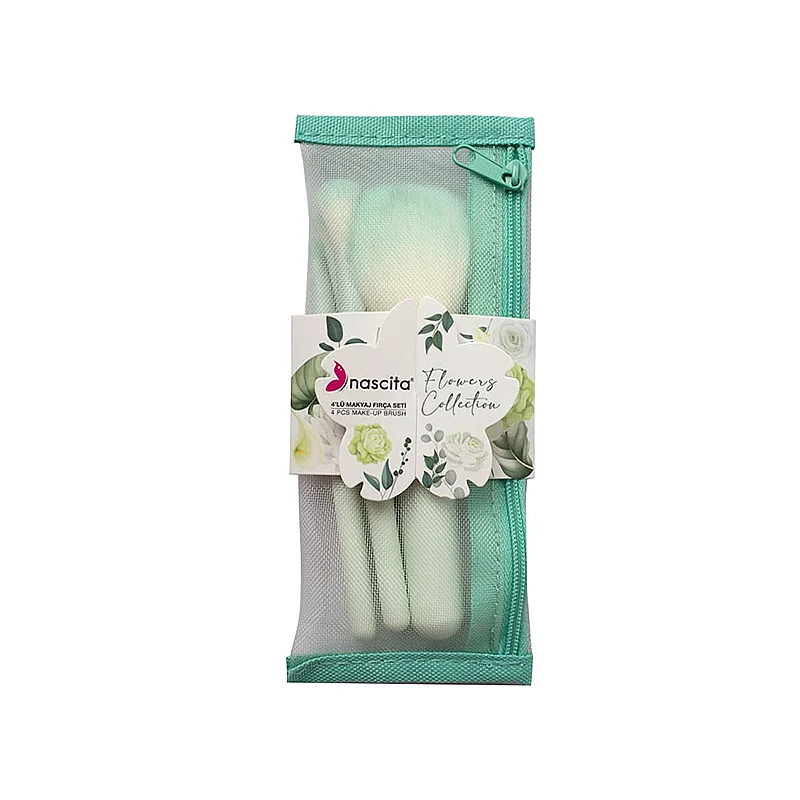 Nascita Flowers Collection 4 lü Makyaj Fırça Seti Yeşil - 1