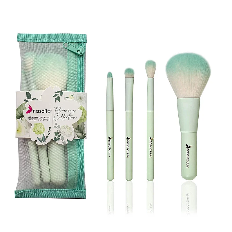 Nascita Flowers Collection 4 lü Makyaj Fırça Seti Yeşil - 2