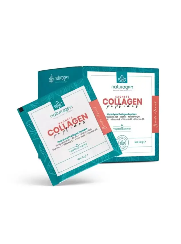 Naturagen Beauty Assist Collagen Peptides - Yeşil Elma Aromalı - 14 x 10 g Saşe - 1