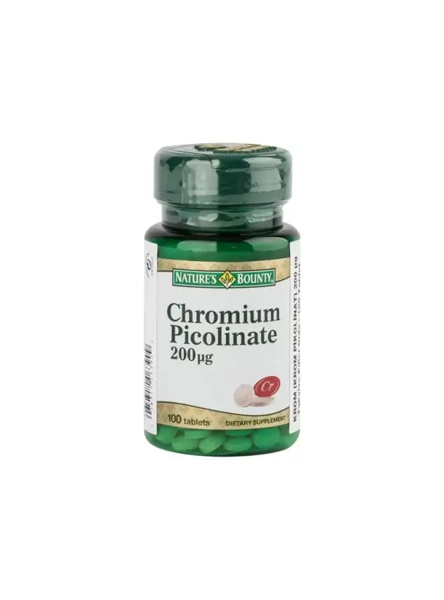 Nature's Bounty Chromium Picolinate 200mcg 100 Tablet - 1