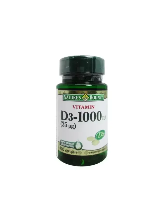 Nature's Bounty Vitamin D3 1000 IU 100 Softjel - 1