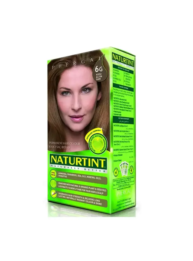 Naturtint 2'li Set Kalıcı Saç Boyası 6G Koyu Altın Sarı 165 ml Alana MartıDerm The Originals Flash 1 Ampul Hediye - 2