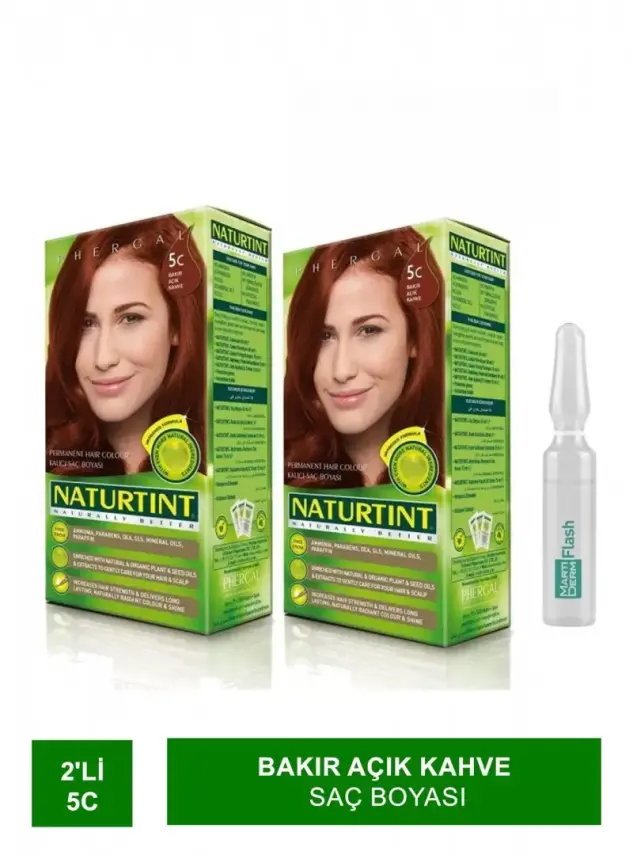 NATURTINT 2li 5 C Bakır Açık Kahve Saç Boyası - 2