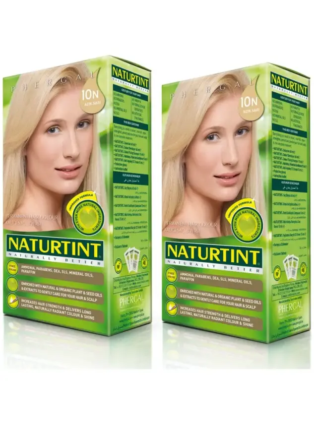 Naturtint Kalıcı Saç Boyası 10N Açık Sarı 165 ml 2 Adet + + Martiderm Flash - 2