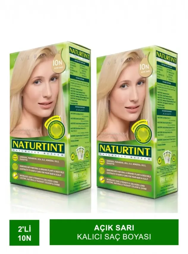 Naturtint Kalıcı Saç Boyası 10N Açık Sarı 165 ml 2 Adet + + Martiderm Flash - 3