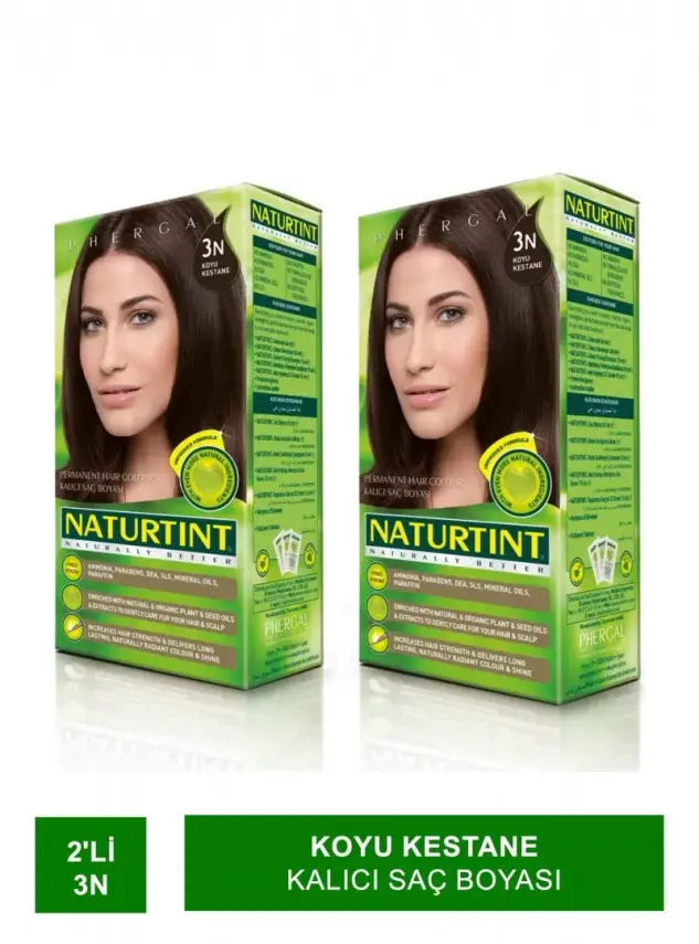Naturtint Kalıcı Saç Boyası 3N Koyu Kestane 165 ml 2 Adet - 3