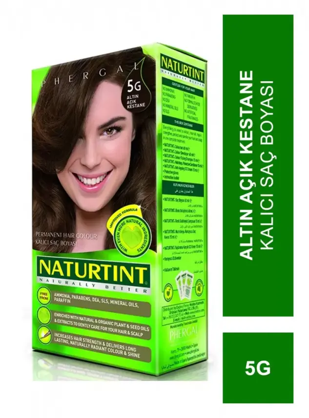 Naturtint Kalıcı Saç Boyası 5G Altın Açık Kestane 165 ml - 2