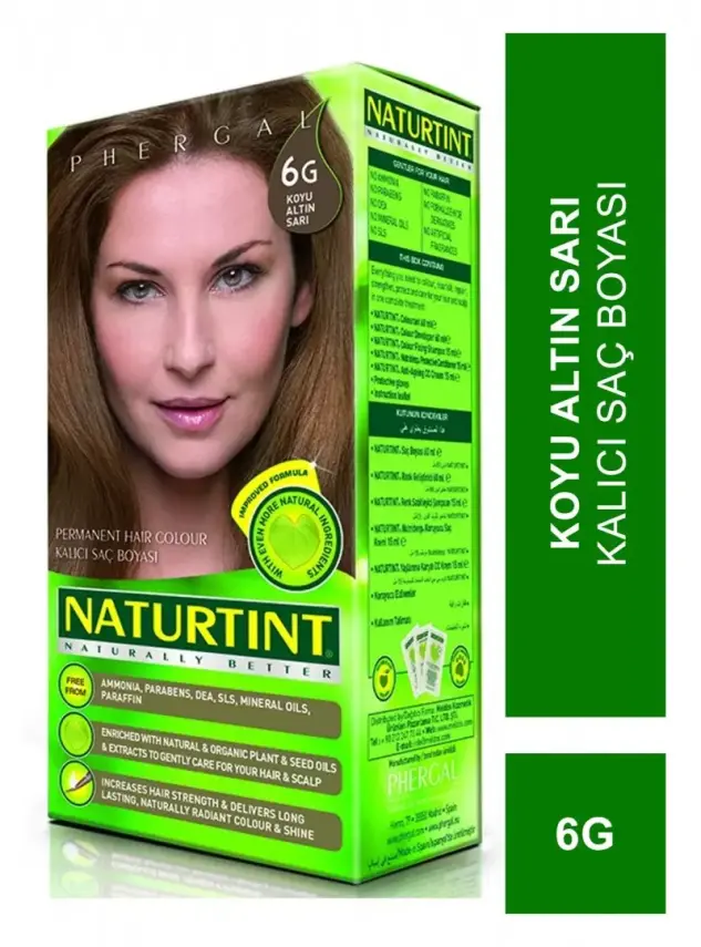 Naturtint Kalıcı Saç Boyası 6G Koyu Altın Sarı 165 ml - 2