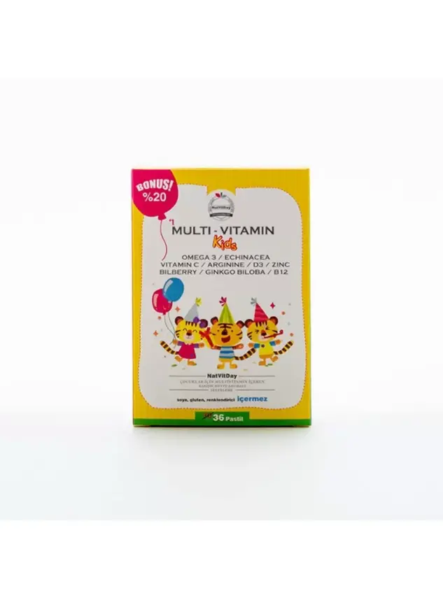 NatVitDay Multi - Vitamin Kids 36 Pastil - 1