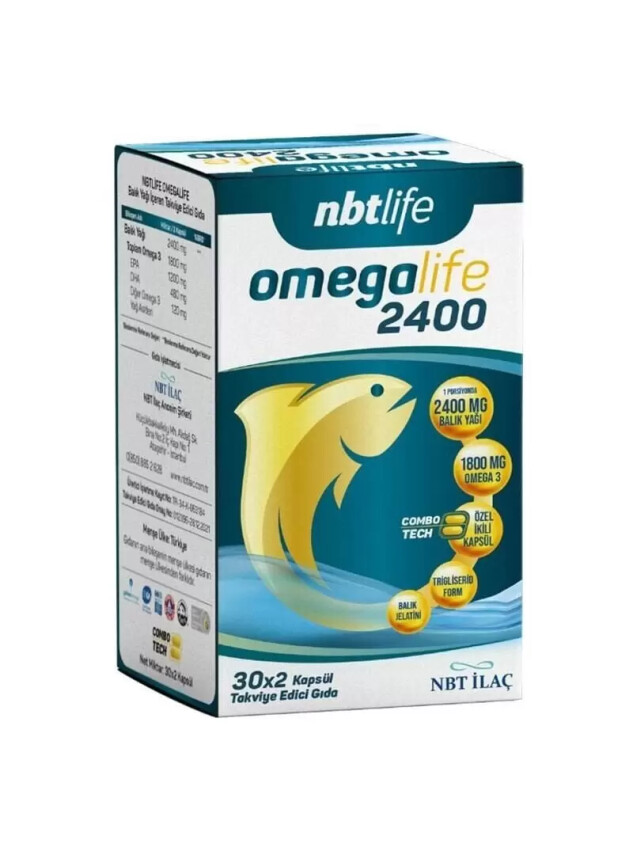 Nbt Life Omegalife 2400mg 60 Kapsül - Nbt İlaç