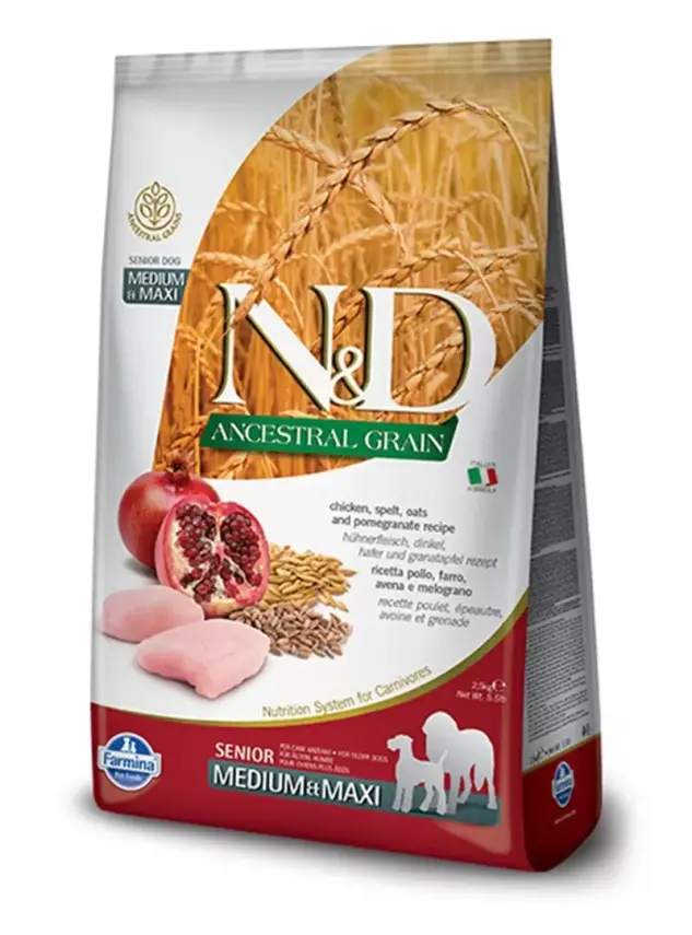 N&D Ancestral Graın Senıor Tavuk, K.Buğday&Nar Adult Med&Maxı 2,5Kg - 1