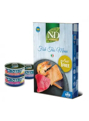 N&D Natural Kedi Konserve Balıklı Trio Menü 70 gr - Diğer Bakım Ürünleri