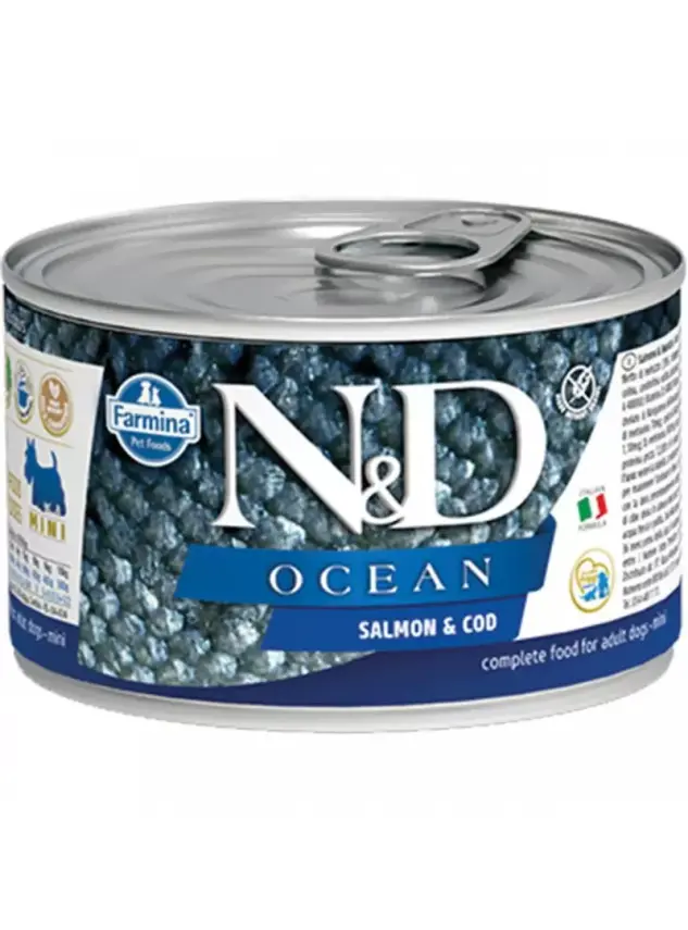 N&D Ocean Köpek Konserve Somon & Morina Balığı Mini 140 Gr - 1