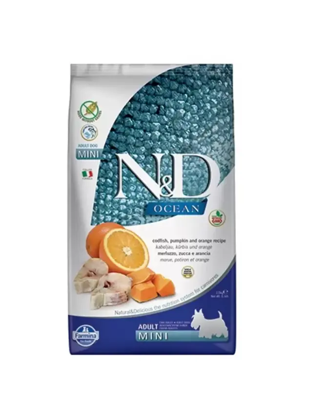 N&D Ocean M.Balığı&Balkabağı&Portakal Adult Mını 2,5 Kg - 1