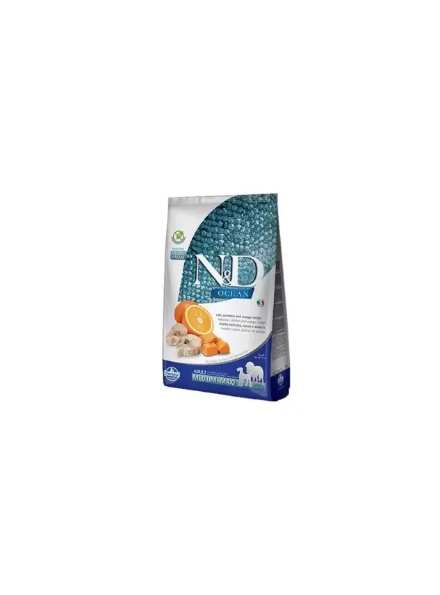 N&D Ocean Morina Balığı & Portakal Adult Med&Maxı 12 Kg - 1