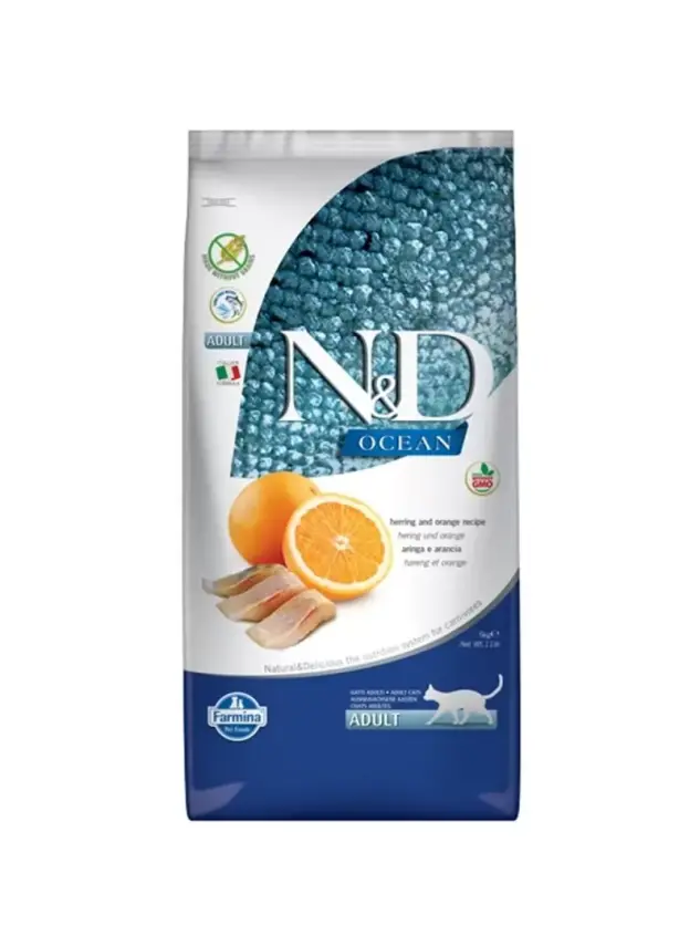 N&D Ocean Ringa Balığı & Portakal Adult 5 Kg - 1