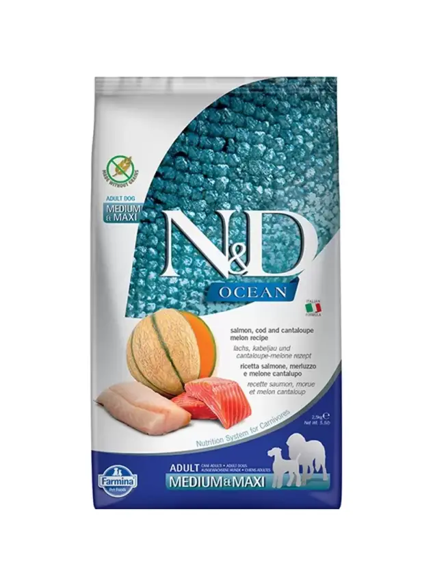 N&D Ocean Somon,Mor.&Kavun Adult Med&Maxi 2,5 Kg - 1