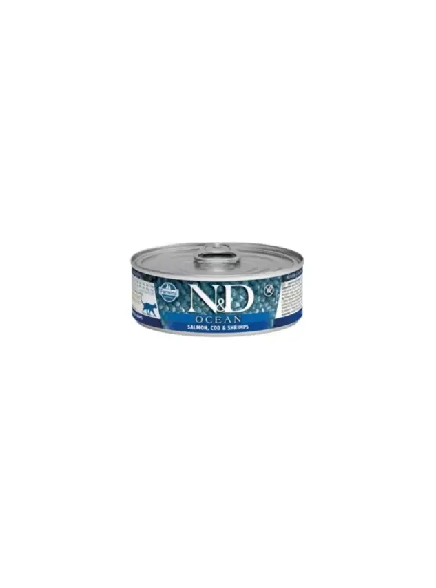 N&D Ocean Ton Balığı, Morina, Karides & Balkabağı Kıtten Kedi Konserve 80 Gr - 1