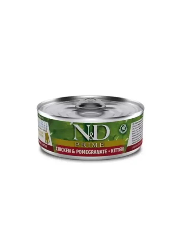 N&D Prime Chicken & Pomegranate Kitten Wet Food 80Gr - 1