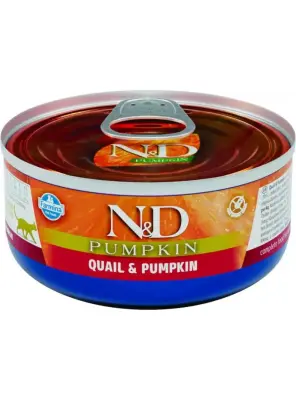 N&D Pumpkın Kedi Konserve Bıdırcın & Balkabağı 70 gr - N&D