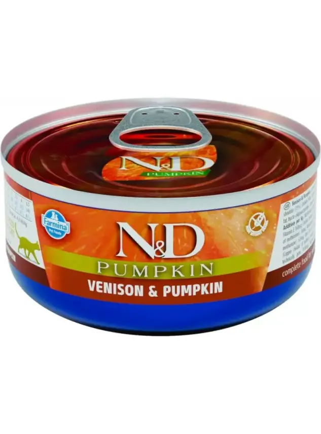 N&D Pumpkın Kedi Konserve Geyik & Balkabağı 70 gr - 1