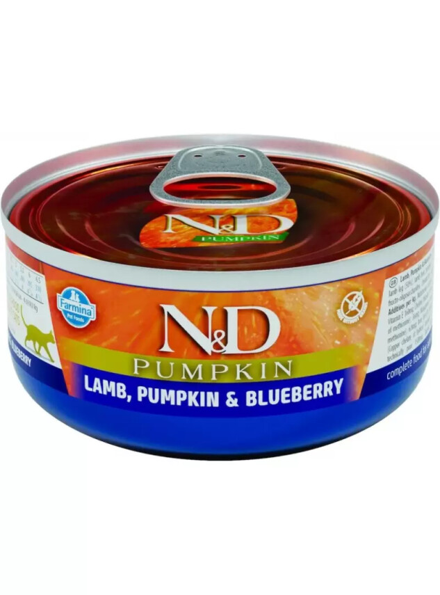 N&D Pumpkın Kedi Konserve Kuzu, Balkabağı&Yaban Mersini 70 gr - Diğer Bakım Ürünleri