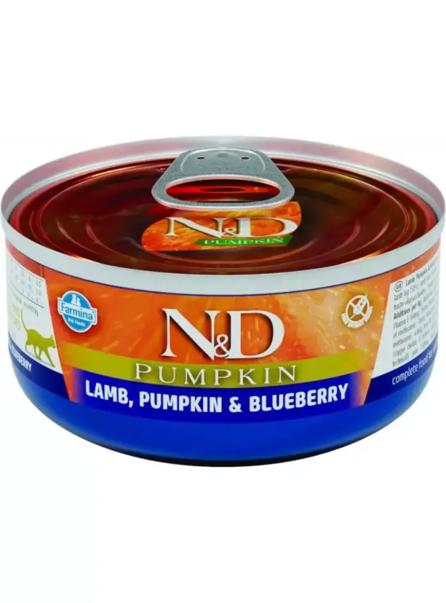 N&D Pumpkın Kedi Konserve Kuzu, Balkabağı&Yaban Mersini 70 gr - 1