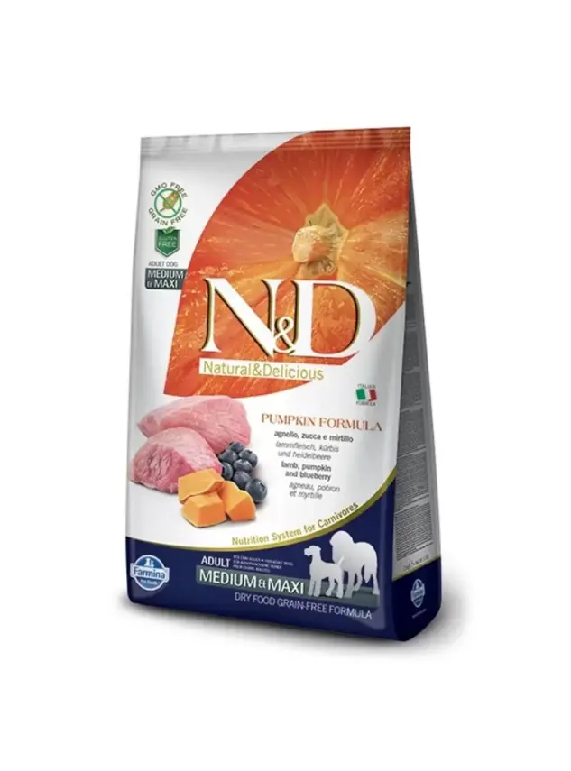 N&D Pumpkın & Kuzu & Yaban Mersini Adult Med&Maxı 12 Kg - 1