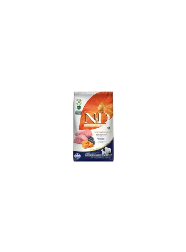 N&D Pumpkın, Kuzu&Yaban Mersini Adult Med.Maxı 2,5 Kg - 1