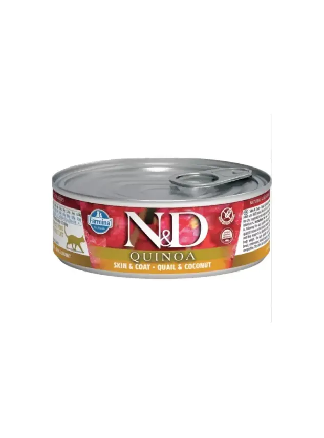 N&D Quınoa Skın & Coat Quail & Coconut -Bıldırcın & Hindistan Cevizi Kedi Konserve 80 Gr - 1