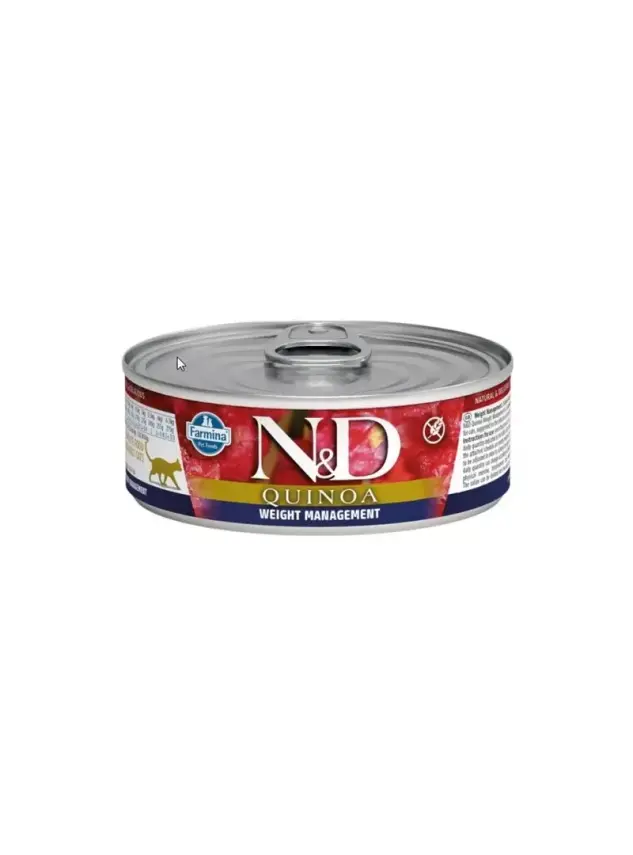 N&D Quınoa Weıght Management - Kuzu & Brokoli & Kuşkonmaz Kedi Konserve 80 Gr - 1