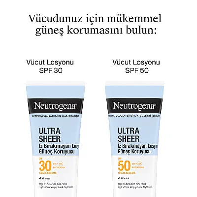 Neutrogena Ultra Sheer SPF30 Koruyucu Losyon 200 ml - 7