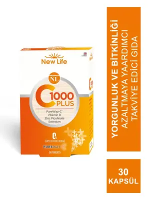 New Life C-1000 Plus Takviye Edici Gıda 30 Kapsül - New Life