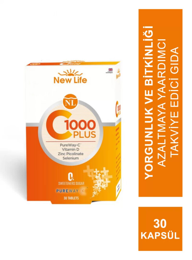 New Life C-1000 Plus Takviye Edici Gıda 30 Kapsül - New Life