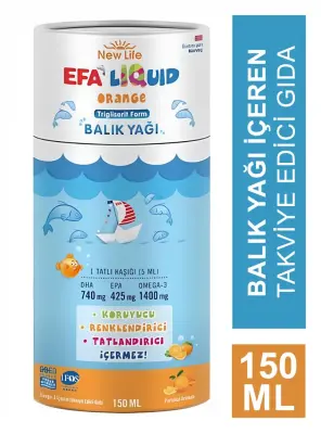 New Life EFA Liquid Orange Balık Yağı 150ml - 1