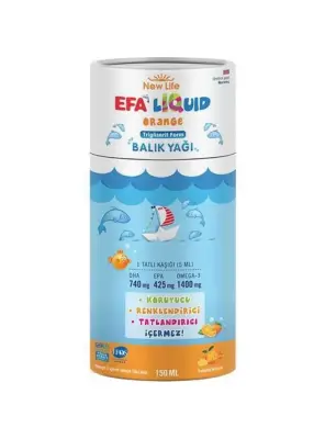 New Life EFA Liquid Orange Balık Yağı 150ml - 2