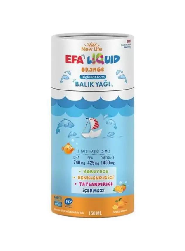 New Life EFA Liquid Orange Balık Yağı 150ml - 2