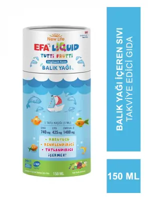New Life Efa Liquid Tutti Frutti Balık Yağı 150 ml - 1